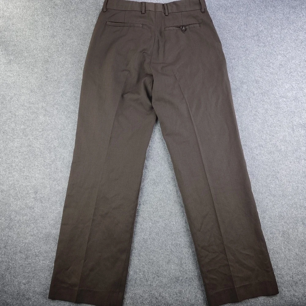 Banana Republic Dress Pants Mens 30x30 Brown Flat Front 100% Wool